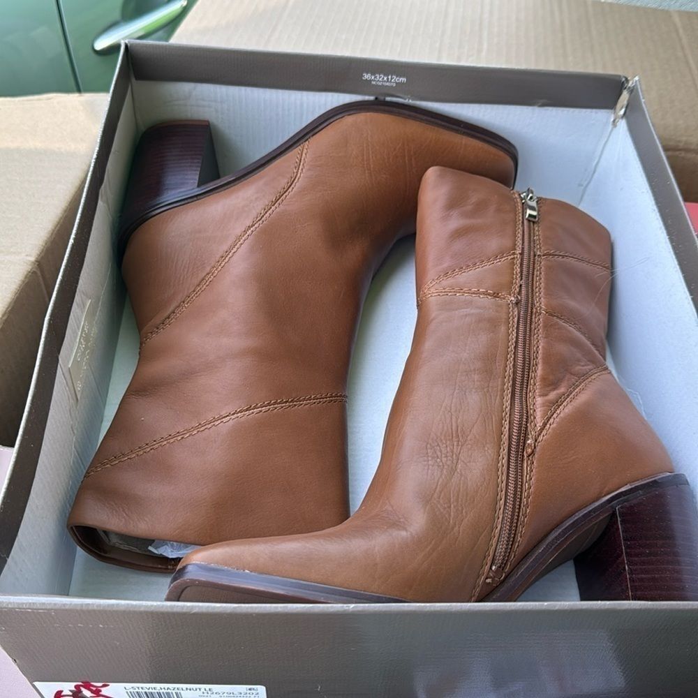 FRANCO SARTO Stevie Bootie In Hazelnut Leather - Picture 2 of 6